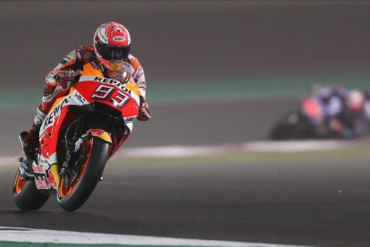 Marc Márquez, en el circuito de Losail.-/ AFP / KARIM JAAFAR