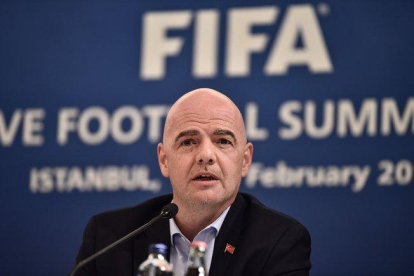 El presidente de la FIFA, Gianni Infantino.-AFP