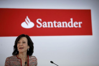 La presidenta de Banco Santander, en la presentación de resultados del año pasado.-JOSE LUIS ROCA