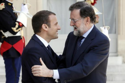 Macron junto a Rajoy-EFE