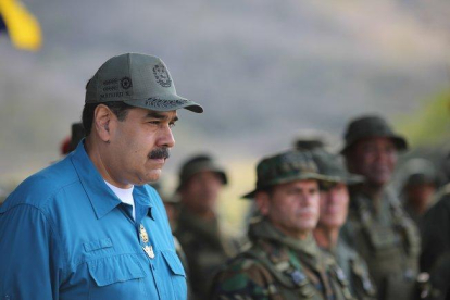 El presidente Nicolas Maduro  durante un acto de gobierno celebrado en Turiamo.-EFE / PRENSA MIRAFLORES