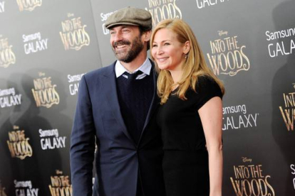 El matrimonio de actores Jon Hamm y Jennifer Westfeldt han anunciado su separación, después de 18 años de historia juntos.-Foto: Evan Agostini / Evan Agostini/Invision/AP