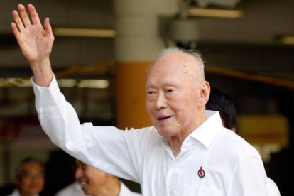 El fundador de Singapur, Lee Kuan Yew, en una imagen de abril del 2011.-EFE