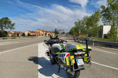 Una moto de la Guardia Civil de Tráfico de Soria. HDS
