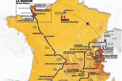 El mapa oficial del Tour con las novedades de cara a 2016-LETOUR