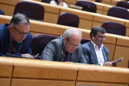 El senador del PSC José Montilla durante un pleno en el Senado.-EFE