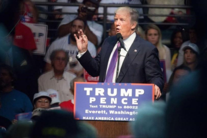 Donald Trump, en un acto electoral, el martes.-AFP / MATT MILLS MCKNIGHT