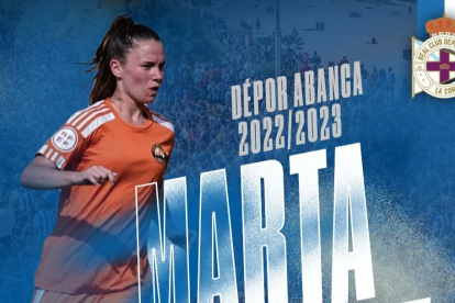 Así presenta el Deportivo Abanca a Marta Charle.