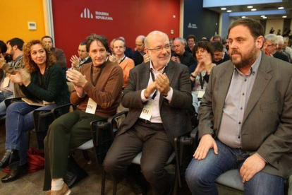Oriol Junqueras interviene en el Consell Nacional de ERC, en su sede delante el partido.-Foto: RICARD CUGAT