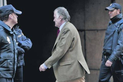 Bárcenas, el pasado día 13, para presentarse en la Audiencia Nacional tras salir de prisión-Foto: JOSE LUIS ROCA