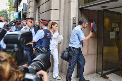 El jefe de los Mossos, Joan Carles Trapero, entra en la fiscalía el pasado 12 de septiembre.-FERRAN SENDRA
