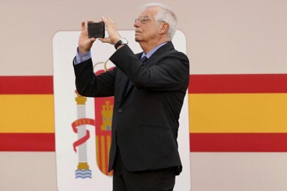 Josep Borrell, en una imagen del pasado Doce de Octubre.-JOSÉ LUIS ROCA