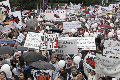 Detalle de la manifestación celebrada el 31 de marzo en Madrid.-MARIO TEJEDOR