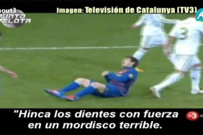 Una imagen del controvertido vídeo de TV-3 en el que se compara a jugadores del Real Madrid con hienas.-