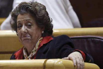 Rita Barberá, en el Senado, el 15 de marzo.-EFE / KIKO HUESCA