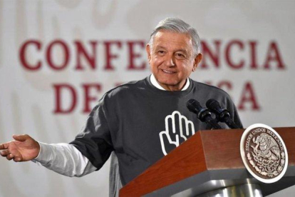 Andrés Manuel López Obrador, presidente de México, en una conferencia de prensa.-EUROPA PRESS