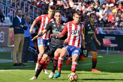 Marc Mateu durante el partido disputado en Los Pajaritos ante el Girona.-ÁREA 11