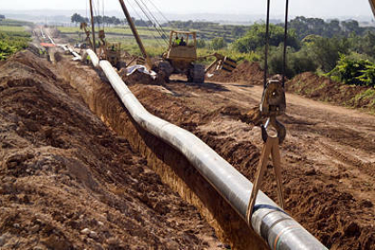 Imagenes de la construcción de un gaseoducto similar al Yela-Villar de Arnedo. / ENAGÁS