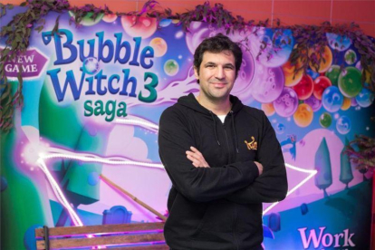 Oriol Canudas, responsable del estudio de King en Barcelona, creador del juego Bubble Witch 3 Saga.-CÉSAR CID