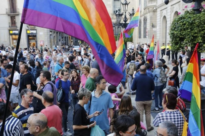 Concentración del colectivo LGTBI en Barcelona en junio pasado.-ALVARO MONGE