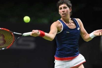 Carla Suárez, vencedora de Kvitova.-Foto: AFP/ LUC CLAESSEN