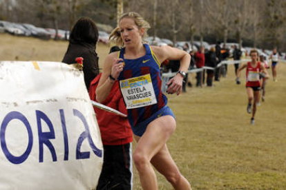 Estela Navascués antes de su participación en el Cross de Soria. / VALENTÍN GUISANDE-