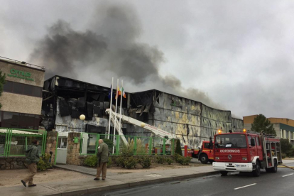 Un incendio destruye una fábrica de productos lácteos en Ávila --ICAL