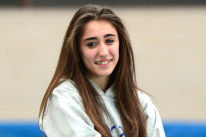 La velocista del Caep, Mireia Guerra, fue bronce en Valencia en los 60 metros.-ÁLVARO MARTINEZ