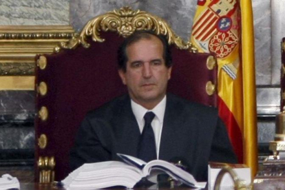 El magistrado Andrés Martínez Arrieta, en el Tribunal Supremo.-J. J. GUILLÉN (EFE)
