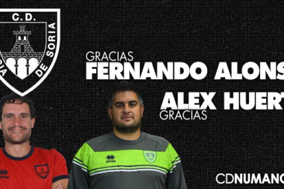 Fernando Alonso y Álex Huerta no seguirán en las filas numantinas. HDS