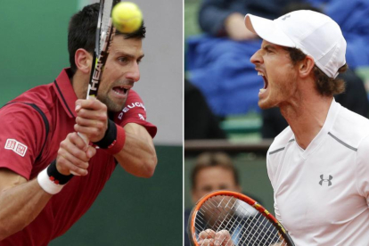 Novak Djokovic y Andy Murray se enfrentarán en la final de Roland Garros.-REUTERS / AP
