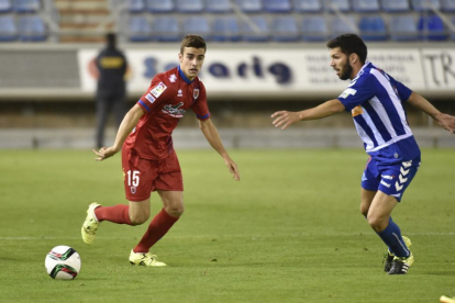 David Concha, que será uno de los atacantes rojillos en Bilbao, en el encuentro ante la Ponferradina.-Diego Mayor