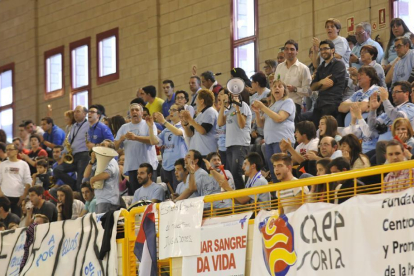 La afición del Río Duero va a jugar un papel clave para que los celestes ganen el sábado a Unicaja.-Diego Mayor
