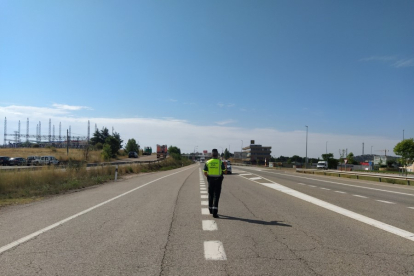 Control de la Guardia Civil en una carretera de Soria. HDS