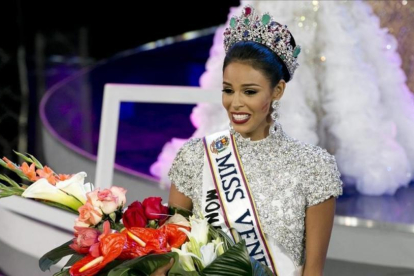 La nueva Miss Venezuela, Keysi Sayago.-AP / ARIANA CUBILLOS