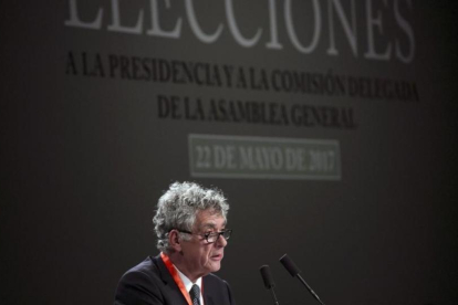 Ángel María Villar, en la asamblea de la Federación del pasado mayo en la que fue reelegido-EFE