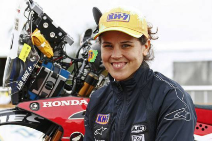 La piloto catalana Laia Sanz, campeona de enduro por cuarta vez consecutiva.-HONDA