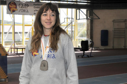 La atleta toresana que entrena en el Caep Soria, Raquel Álvarez.-VALENTÍN GUISANDE