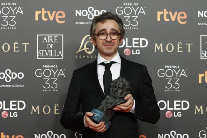 El soriano Alberto del Campo tras haber recibido el premio Goya.-HDS