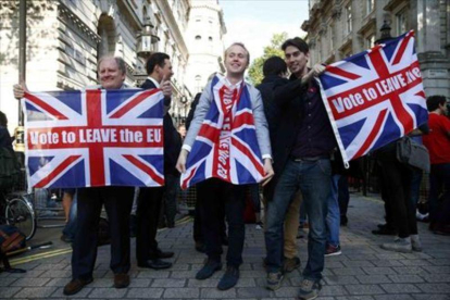 Partidarios del 'brexit', en Londres, el pasado 24 de junio.-REUTERS/NEIL HALL