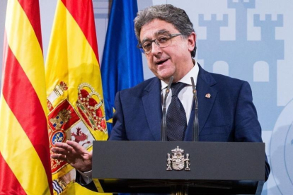 El delegado del Gobierno en Cataluña, Enric Millo, condiciona la autonomía financiera catalana al cumplimiento de la ley.-ENRIC FONTCUBERTA (ARCHIVO)