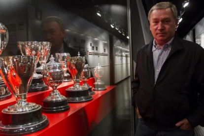 Javier Clemente, en el museo del Athletic de Bilbao.-