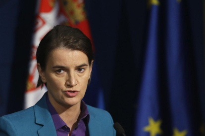 La Primer Ministra de Serbia, Ana Brnabic.-AP