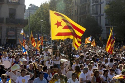 Fotografía de la movilización de la ANC en motivo de la Diada de Catalunya el septiembre del 2016 en Barcelona.-FERRAN NADEU