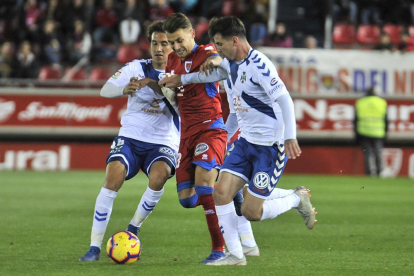 Fran Villalba, en la imagen el partido ante el Tenerife, fue el autor del gol del Numancia ante el Rayo Majadahonda.-Mario Tejedor
