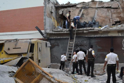 Fotografía de la sede de Prosegur en Ciudad del Este, tras el asalto.-