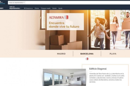 Altamira vende viviendas a través de Amazon.-EL PERIÓDICO