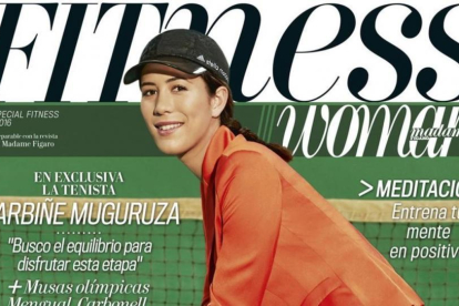 La tenista Garbiñe Muguruza protagonista la portada de 'Fitness Woman'.-