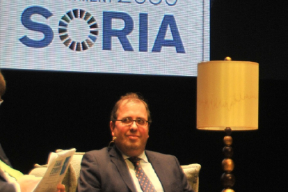 Alberto Casero durante su participación en el Think Europe de Soria. HDS