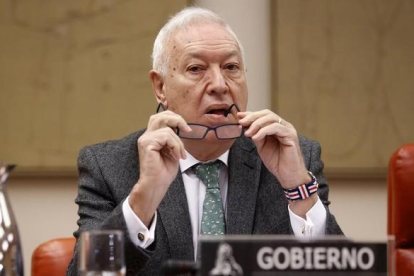 El ministro de Exteriores, José Manuel García Margallo, en su comparecencia este miércoles en el Congreso.-EFE / Chema Moya